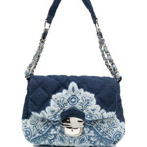 NEW!!  ETRO Floral Print Denim Shoulder Bag